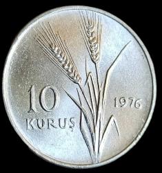 1976 10 Kuruş Çil Aliminyum
