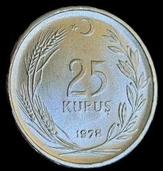 1978 25 Kuruş Çil Nadir yıl