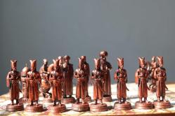 Osmanlı İmparatorluğu -Bizans İmparatorluğu Temalı Yüksek Kalite Satranç Seti (Altın/Bakır Renk)