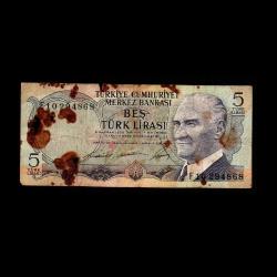 TÜRKİYE (1968) - 5 Lira (Haliyle 5,0/10)