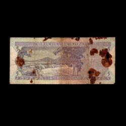 TÜRKİYE (1968) - 5 Lira (Haliyle 5,0/10)