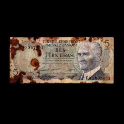 TÜRKİYE (1968) - 5 Lira (Haliyle 5,0/10)