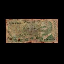 TÜRKİYE (1966) - 10 Lira (Haliyle 6,0/10)