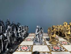 Haçlı Tapınak ŞovalyeleriTemalı Yüksek Kalite Satranç Seti