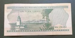 6 Emisyon B 31 333895 Seri 10 Lira Çil altı