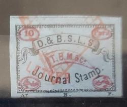 LOT.9 » Osmanlı 1872 Morton Şirketi, yeni desenli gazete ve posta pulları 10 para damgalı- Ekspertiz kaşeli