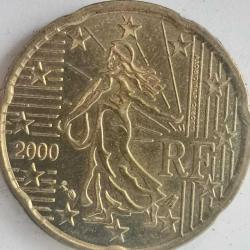 FRANSA  1999   20  EURO CENT