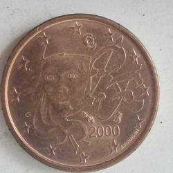 FRANSA   2000    1  EURO CENT