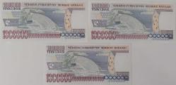 7.EMİSYON 3.TERTİP 1.000.000 TÜRK LİRALARI ORİJİNAL NADİR SIRALI KAĞIT PARALAR U02 289110-U03 774464-U04 422603 GÜZEL NUMARALI ÇİL NADİR