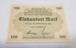 Eski 1922 tarihli 100 Alman Markı.