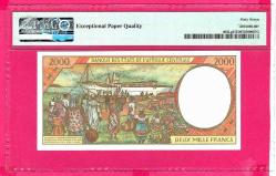 GABON C.A.S.  2000 FRANCS P403Lg 2000  PMG 67 EPQ SUPERB GEM UNC (TK 18 565) ÇİL