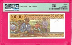 MADAGASCAR 10000 FRANCS P79b 1995  PMG 66 EPQ GEM UNC  (TK 18 564) ÇİL