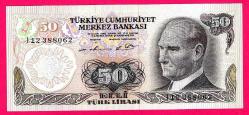 TURKEY 50 LIRA PREFIX-- I12 --- 1970 (1976) UNC (TK 18 044) ÇİL