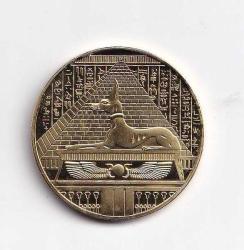 Anubis Altın kaplama Güç Madalyonu
