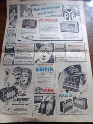 Cumhuriyet Gazetesi - 6 Aralık 1951 - Kahire Ve İskenderiyede Kanlı Nümayişler Yapıldı - Tahtakalede Dün Polislerle Eroinciler Arasında Büyük Arbede Oldu Fotoğraf - Celal Bayar Samsun'da - General Tahsin Yazıcı Dün Kore'den Döndü fotoğraf - Hacı Altıner Amerika'dan Avdet Etti - Afrika'dan Geliyorum yazan Haldun Sel yazı dizisi - Yataklı Vagonlar 75 Yaşında - 2000 Yılın Sevgilisi Yazan Refik Halid Karay Yazı Dizisi - Tarih Kurumunun Tüzüğü Değiştirildi - Demir Perde Gerisinde Bütün Camiler Kapatıldı - belediyede satışlar yazan Burhan Felek - Kanserin Radyo Aktiv Usullerle Tedavisi - Futbolcu Bekir Refeti Dün Almanya'ya Döndü - Okullararası Spor Karşılaşmaları - Gazanfer Bilge Tekrar Mindere Dönüyor - Vatan İçin Filmi  oynayanlar Yıldız Kenter  Cahid Irgat  İpek Taksim ve Pangaltı İnci sinemasında -  Varta Akümülatörü - Hamiyet Yüceses Perihan Sözeri Zehra Bilir plakları Herses Ticaret Evinde - İstanbul belediyesi şehir tiyatroları dram kısmında soygun komedi kısmında Ahretten Selam