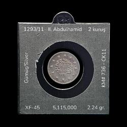 1293/11 (1886) 2 Kuruş KM#736