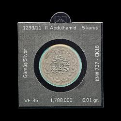 1293/11 (1886) 5 Kuruş KM#737