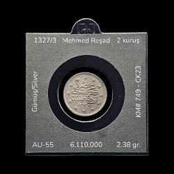 2 kuruş 1327/3 (1911) - KM#749 - ÇA/AU