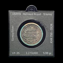 1327/3 (1911) 5 Kuruş KM#750 ÇÇT/XF