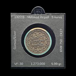 1327/3 (1911) 5 Kuruş KM#750 ÇÇT/XF