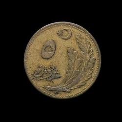 1341 (1926) 5 Kuruş KM#841