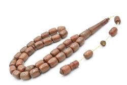 Ebu Sırr İmzalı Kapsül Kesim Hareli Gri Katalin Tesbih