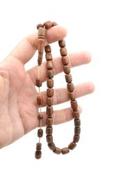 Ebu Sırr İmzalı Kapsül Kesim Hareli Gri Katalin Tesbih