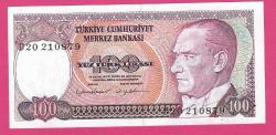 TURKEY 100 Lira --- PREFIX D20 ---1983 UNC (TK 18 108) ÇİL
