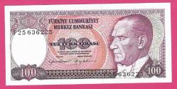 TURKEY 100 Lira --- PREFIX F25 ---1983 UNC (TK 18 105) ÇİL