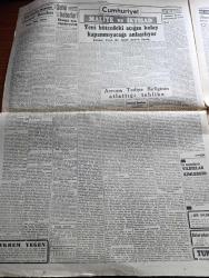 Cumhuriyet Gazetesi - 13 Aralık 1950 - tek çıkar yol harbe hazırlanmaktır yazan Abidin Daver Başmakale - CHP merkez binası hazinenin malı oldu - Kore'deki Kahraman tugayımız Seul'u müdafaa edecek - mehmetçikler sivil halkın boşalttığı Güney Kore başkentinde mevzi aldılar - 10 aralık tarihinde harp muhabirimizin Kore'de çektiği fotoğraflar - sigaraların ambalajları değişecek - Kore'de Ateş kesilmesi için görüşmeler başladı - İsveç takımı Helsinborg'un İstanbul'da yapacağı maçlar fotoğraf - Sağlık Bakanı Ekrem Hayri Üstündağ dün bir basın toplantısı yaptı - ekmeğe zam yapılmayacak - Kore şehitleri için musevilerin dini ayini - karanlık oda yazan Peride Celal Yazı Dizisi - hastalıklı bir hadise midir yazan Burhan Felek - Muammer Karaca operati terkos evleniyor - Aşk köprüsü filmi Atlas sinemasında - Kahraman Yahudi filmi Marmara ve Alemdar sinemasında - şehir komedi tiyatrosunda çifte keramet dram kısmında dilsizlerin dili - Katyn ormanı faciası yazan Churchill -  Kore'den fotoğraflar