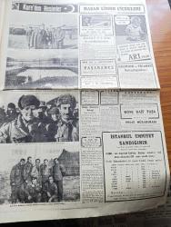 Cumhuriyet Gazetesi - 15 Aralık 1950 - rüşveti önlemek için Cumhuriyet Başmakale - Kore'deki Türk birliğinin sözcüsü Yüzbaşı Çataloğlu çinli esirleri sorguya çekiyor fotoğraf - Maliye Bakanı Halil Ayan Dün istifa etti yerine Hasan Polatkan geçti - genel kurul mütareke planını kabul etti - Kore mektupları - albay Celal Dora arkadaşlarıyla beraber fotoğraf - Kore harp muhabirimiz  Faruk Fenik yazıyor - Hariçte solculuğa meyleden talebenin dövizleri kesiliyor - Prost hakkında karar bugün verilecek - Faik Ahmet Barutçu Dün Adnan Menderes ile görüştü - Kızıl Çin ordusu - kuduz vakaları çoğaldı - Noel arifesinde Paris vitrinleri yazan Metin Toker - karanlık oda yazan Peride Celal Yazı Dizisi - işsizliğe dair yazan Burhan Felek - lig maçları çıkmaza giriyor - Safiye Ayla konseri Eminönü halkevinde - Hamiyet Yüceses Ferdi Tayfur Mualla Mukadder Pangaltı İnci sinemasında - Türkiye'den kore'dekilere mektup - Kore'den resimler - güreş biletlerinin karaborsa'ya düşmemesi için tedbir alınıyor