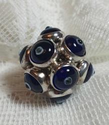 GÜMÜŞ VINTAGE NAZARLIK KOLYE UCU