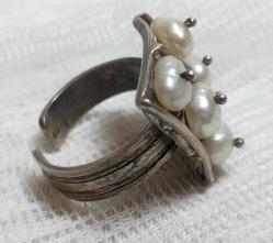 İNCİ TAŞLI GÜMÜŞ YÜZÜK