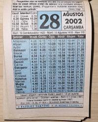 28 AĞUSTOS 2002 ÇARŞAMBA - TAKVİM YAPRAĞI - DOĞUM GÜNÜ HEDİYESİ - FAZİLET TAKVİMİ - BARTIN'IN İL OLMASI (1991)-ANKARA KOCATEPE CAMİİ'NİN İBADETE AÇILMASI (1987)-SÜNNETİN TEŞRİ' KAYNAĞI OLUŞUNU GÖSTEREN HADİSLER