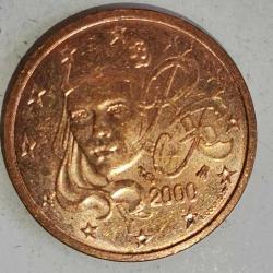 FRANSA    2000    2 EURO CENT
