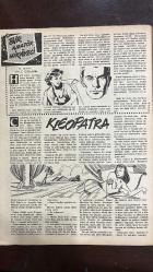 YELPAZE RESİMLİ SALON Mecmuası DERGİSİ - SAYI : 186 - 4 OCAK 1956 -REFIK BAYRAKÇI – DELLA RAE SIMPSON – VIRGIL HOYT – E ISINSU – LEMEND WOOD – DYON KASYUS – ZAFER SÜLEK ROJA ŞAMPUAN VE BRİYANTİN ÜRÜNLERİ – ÇOCUK BAKIMINDA BAYAN DELLA RAE SIMPSON’IN İSTATİSTİĞİ – EV İÇİN PRATİK TEMİZLİK VE BAKIM TÜYOLARI – FOTOĞRAF VE ÖLÜM HİKAYESİ – CHANEL PARFÜMLERİ – KLEOPATRA VE SEZAR’IN İLİŞKİSİ – KLEOPATRA VE ANTUAN’IN TRAJEDİSİ – KLEOPATRA’NIN SEZARYON’U ROMA’YA TAŞIMA PLANI – YANGINDAN SONRA KADİFE KOLTUK – AGÂH VE NESRİN’İN SİNEMADA KARŞILAŞMASI – RESSAM AGÂH’IN YANGIN SONRASI DEĞİŞİMİ ZAFER SÜLEK – YANGINDAN SONRA KADİFE KOLTUK HİKAYESİ - MEHMED SEYDA – ROCK HUDSON – JULIA CASTLE – MARY ADAMS – MARLON BRANDO – MONTGOMERY CLIFT – FARLEY GRANGER – EDISON – M DE CHANQ – LODYGUINE – MARQUIS DE JOUFFRAY AHMET’İN PLAJDA BAŞLAYAN TRAVMASI – AİLE İÇİ ÇATIŞMA VE KÂĞIT PARÇASININ SEMBOLİĞİ – AHMET’İN OKUMA BLOKU VE ANNEYLE YENİDEN BULUŞMASI – ROCK HUDSON’UN SİNEMA KARİYERİ VE KADINLARLA İLİŞ  - 34 SAYFA