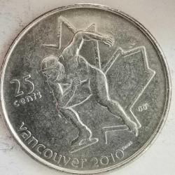 KANADA   2009    25 CENT  HATIRA  XXI Kış Olimpiyat Oyunları, Vancouver 2010 - Hız Pateni