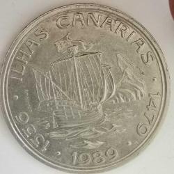 LOT.5 » PORTEKİZ 1989    100 ESCUDO    HATIRA Portekiz Keşiflerinin Altın Çağı - Kanarya Adalarının Keşfi