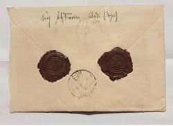 Rodos - Smyrne Balmumu Firma Mühürlü Postadan Geçmiş Zarf ve Mektup 1923