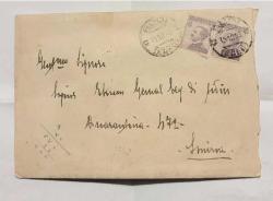 Rodos - Smyrne Balmumu Firma Mühürlü Postadan Geçmiş Zarf ve Mektup 1923