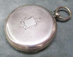 AnTiKa GÜMÜŞ İSVİÇRE ANaHTaR KuRMaLı CEP SAATİ....ArıZaLı