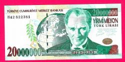 TURKEY 20000000 TL 20 000 000 TL --- H42 ---2000 UNC (TK 18 376) ÇİL