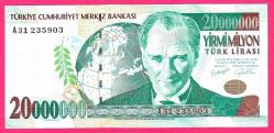 TURKEY 20000000 TL 20 000 000 TL --- A31 ---2000 UNC (TK 18 372) ÇİL