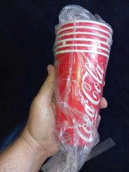 5 adet karton coca cola bardak sifir