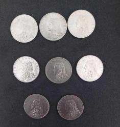 1971,72,73,74,75,75,77,79 TARİHLİ MADENİ 50 KURUŞ.  KONDİSYON YÜKSEK KOLEKSİYONLUK 8 ADET PARA LOTU