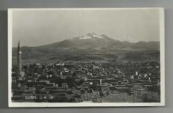 KAYSERİ ŞEHRİ VE ERCİYES DAĞI KONULU ESKİ FOTOKART...