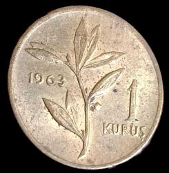 1963 1 Kuruş pirinç 1g