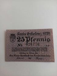 Almanya Notgeld 25 Pfening 1920 Çil