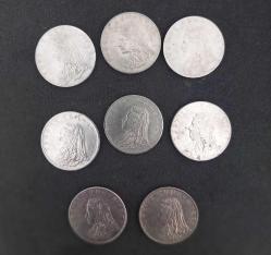 1971,72,73,74,75,75,77,79 TARİHLİ MADENİ 50 KURUŞ. KONDİSYON YÜKSEK KOLEKSİYONLUK 8 ADET PARA LOTU