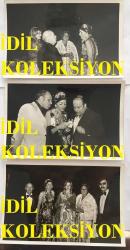 AVRUPA GÜZELLİK KRALİÇESİ ve MANKEN GÜNSELİ BAŞAR'IN ORİJİNAL 3'LÜ FOTOĞRAF SETİ - 18 x 12 cm EBADINDA - GÜNSELİ BAŞAR BİR DAVETİYEDE KONUKLARLA SOHBET EDİP POZ VERİRKEN ÇEKİLMİŞ 3 FARKLI KARE